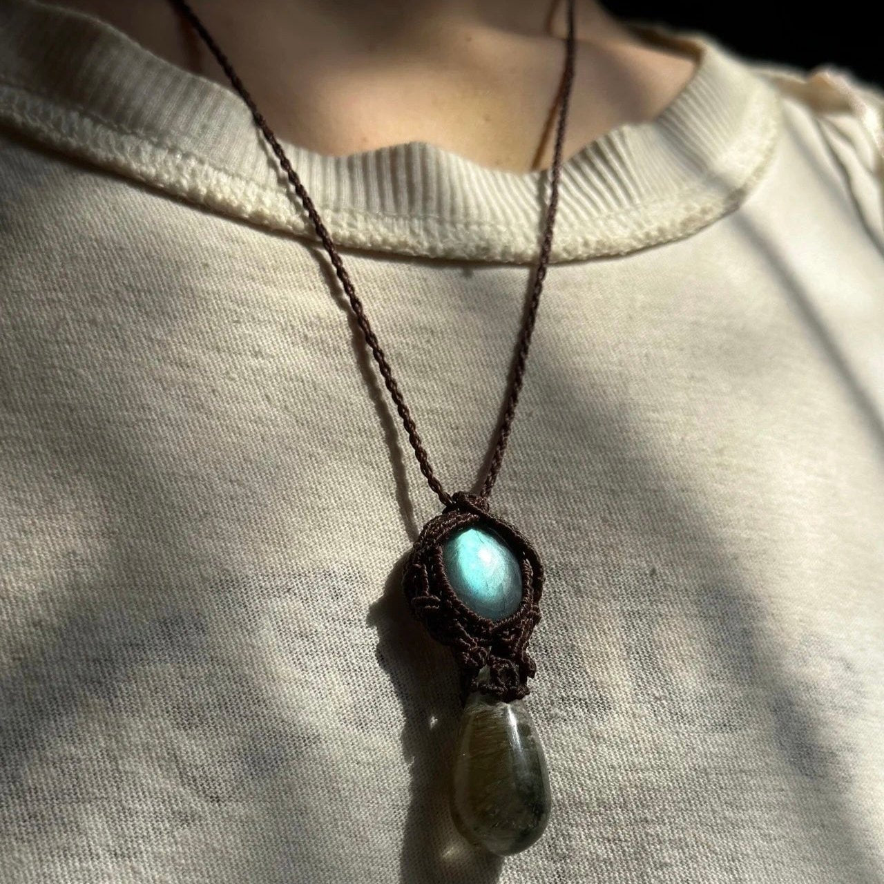 Miracle of Nature - Green Phantom Quartz and Golden Rutilated Quartz Symbiotic