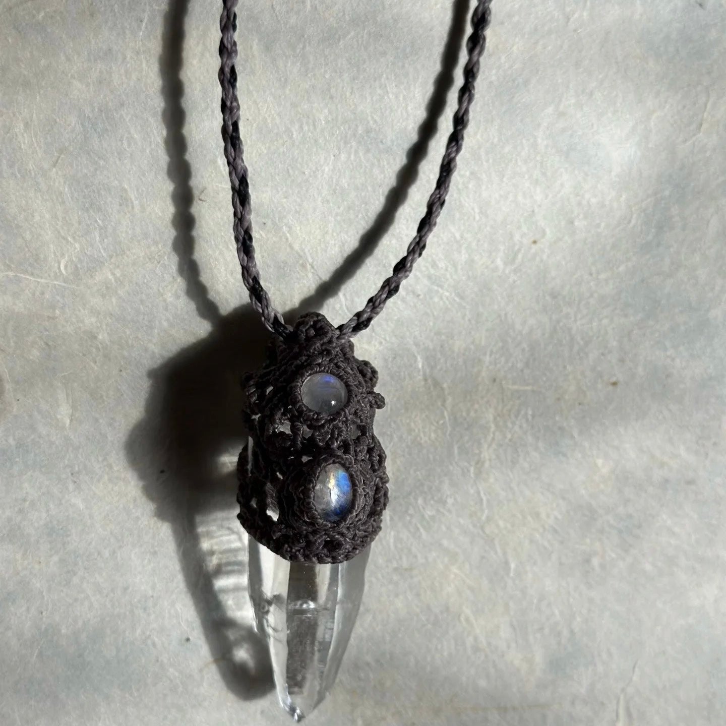 Celestial Harmony - Himalayan Clear Quartz and Moonstone Necklace
