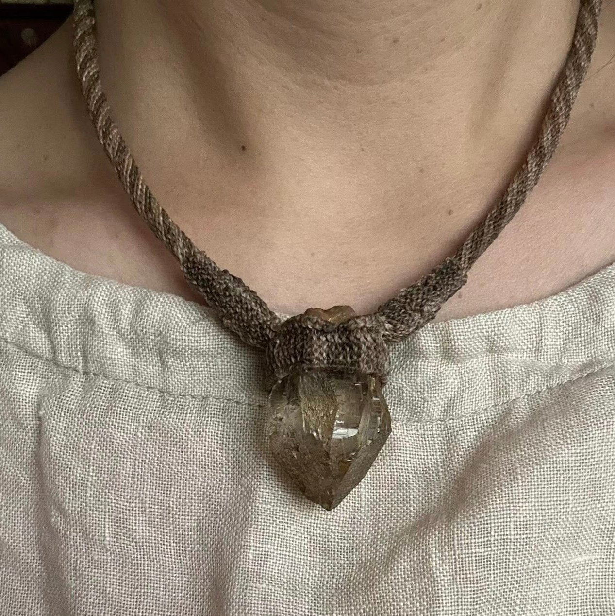 Citrine Dreams - Citrine Woven Necklace