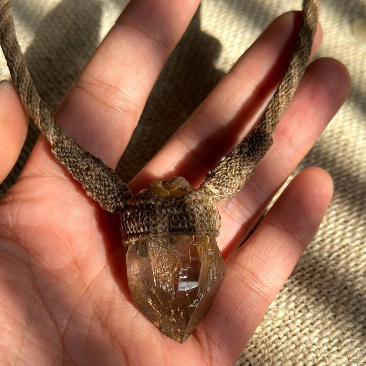 Citrine Dreams - Citrine Woven Necklace