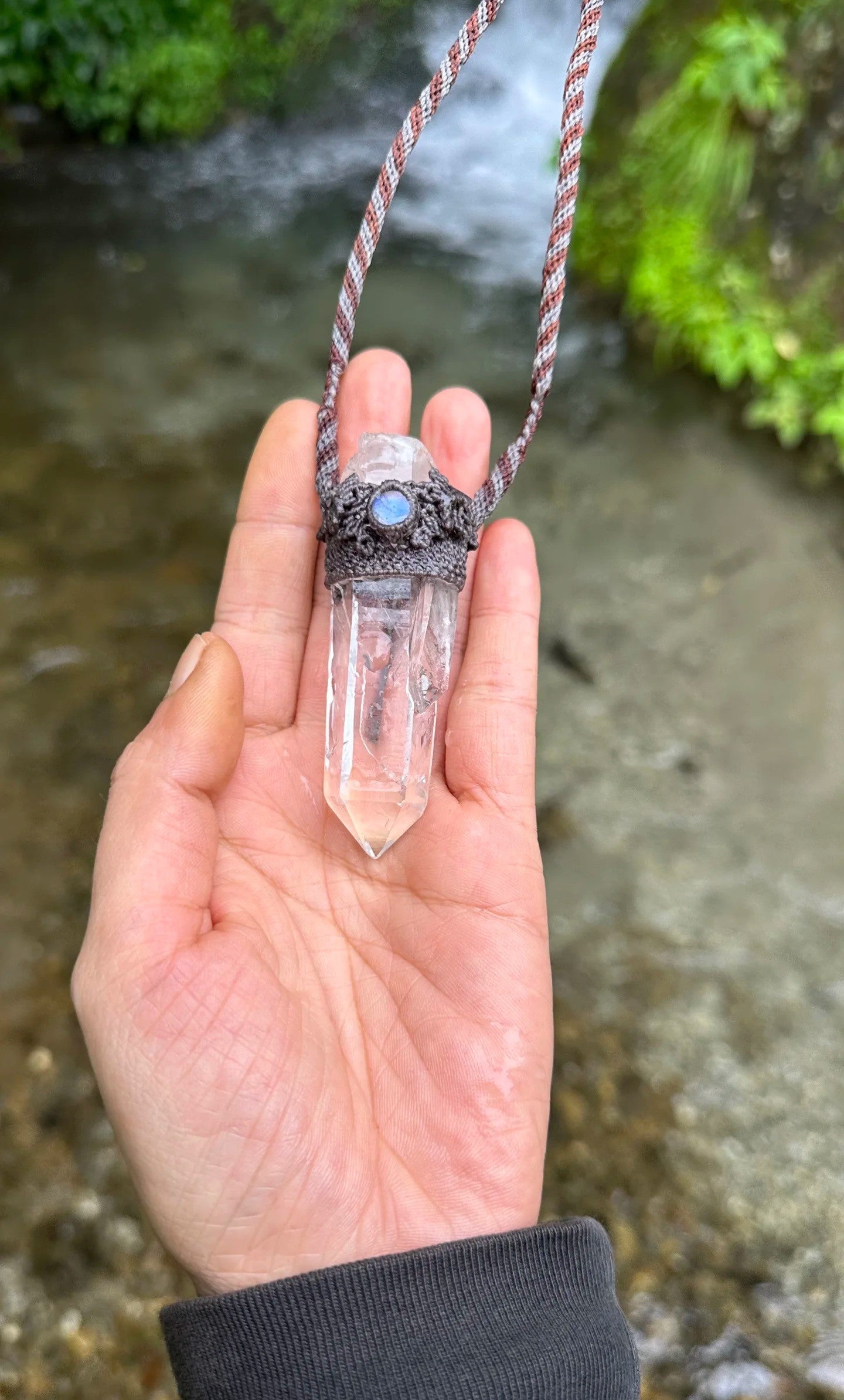 Nature’s Embrace - Woven Clear Quartz Necklace