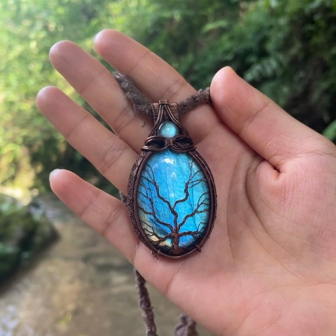 Tree of Stars -Tree of Life Labradorite Necklace