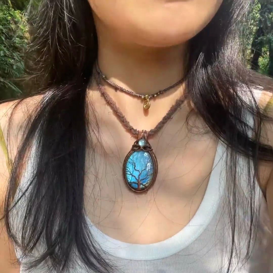Tree of Stars -Tree of Life Labradorite Necklace