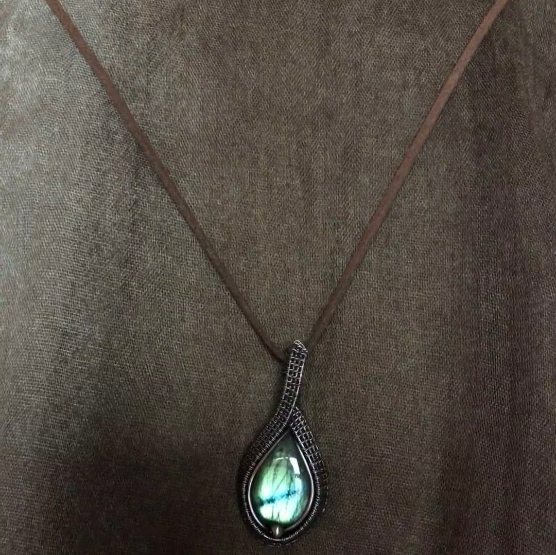 Interstellar Melody - Labradorite Wire-Wrapped Pendant