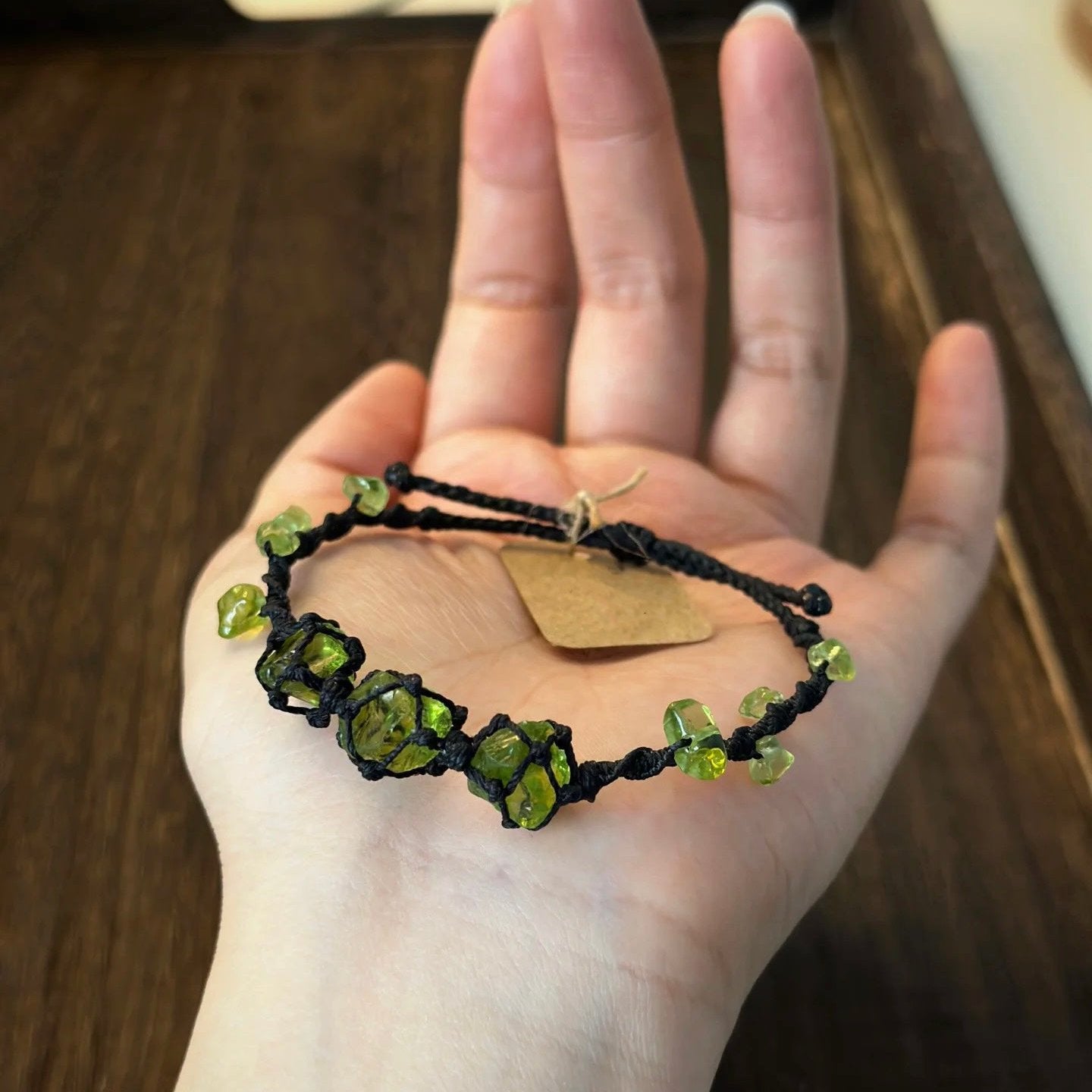 Vibrant Greenery - Peridot Woven Bracelet