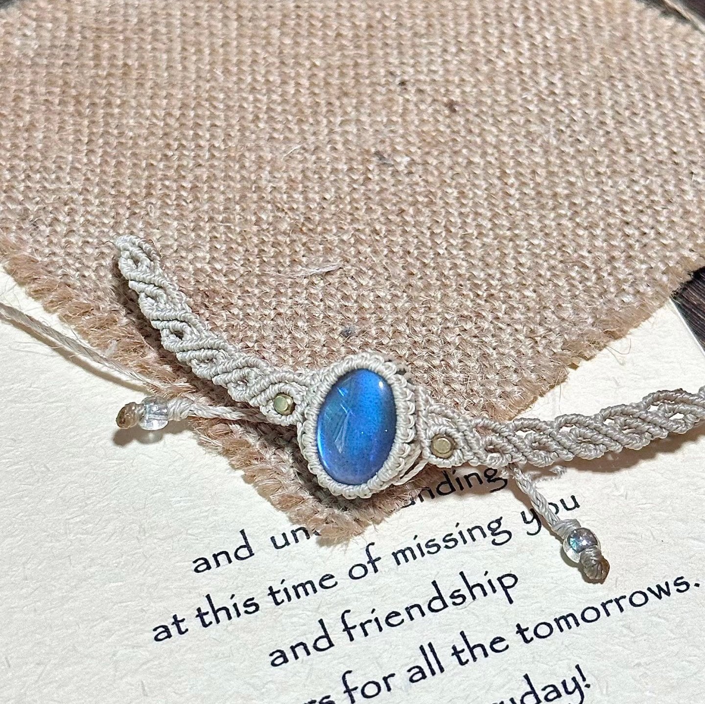 Azure Sea - Labradorite Woven Bracelet
