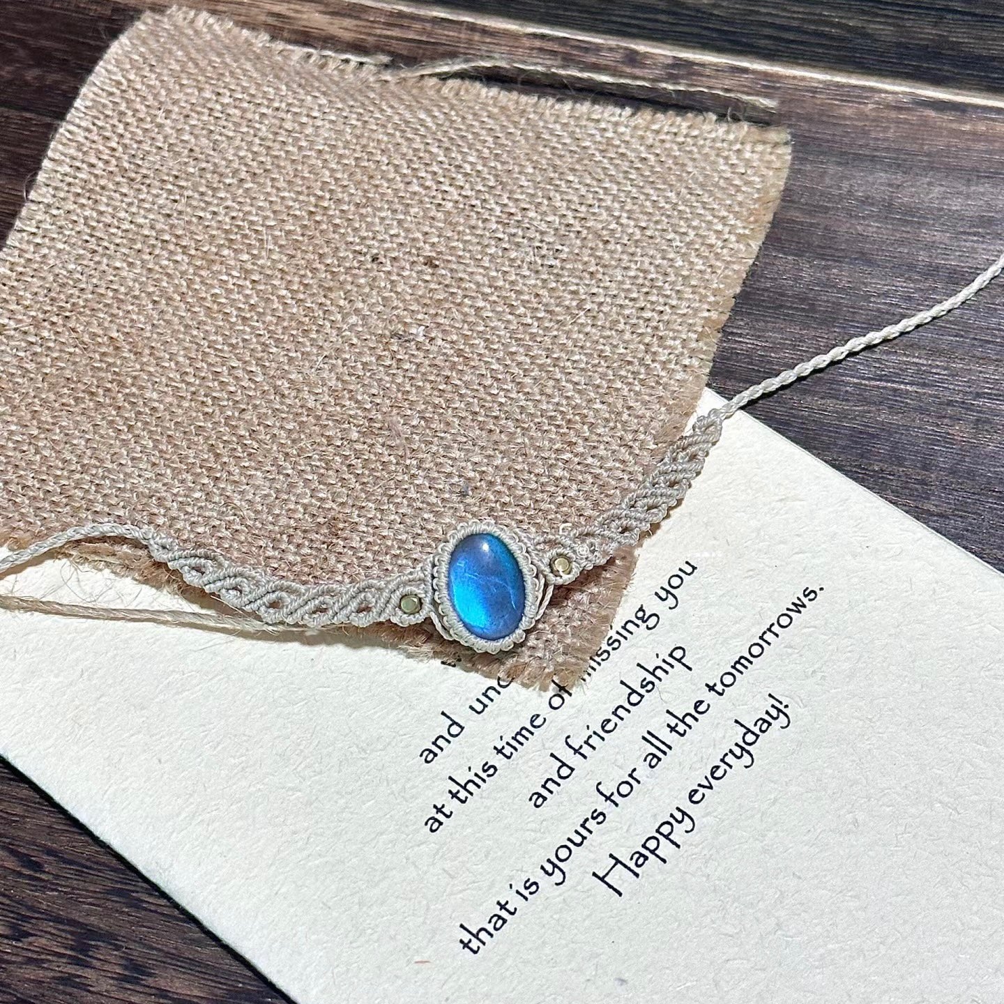 Azure Sea - Labradorite Woven Bracelet