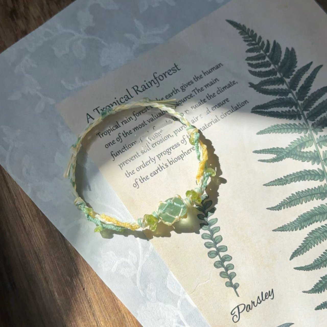 Vibrant Green - Green Fluorite Woven Bracelet