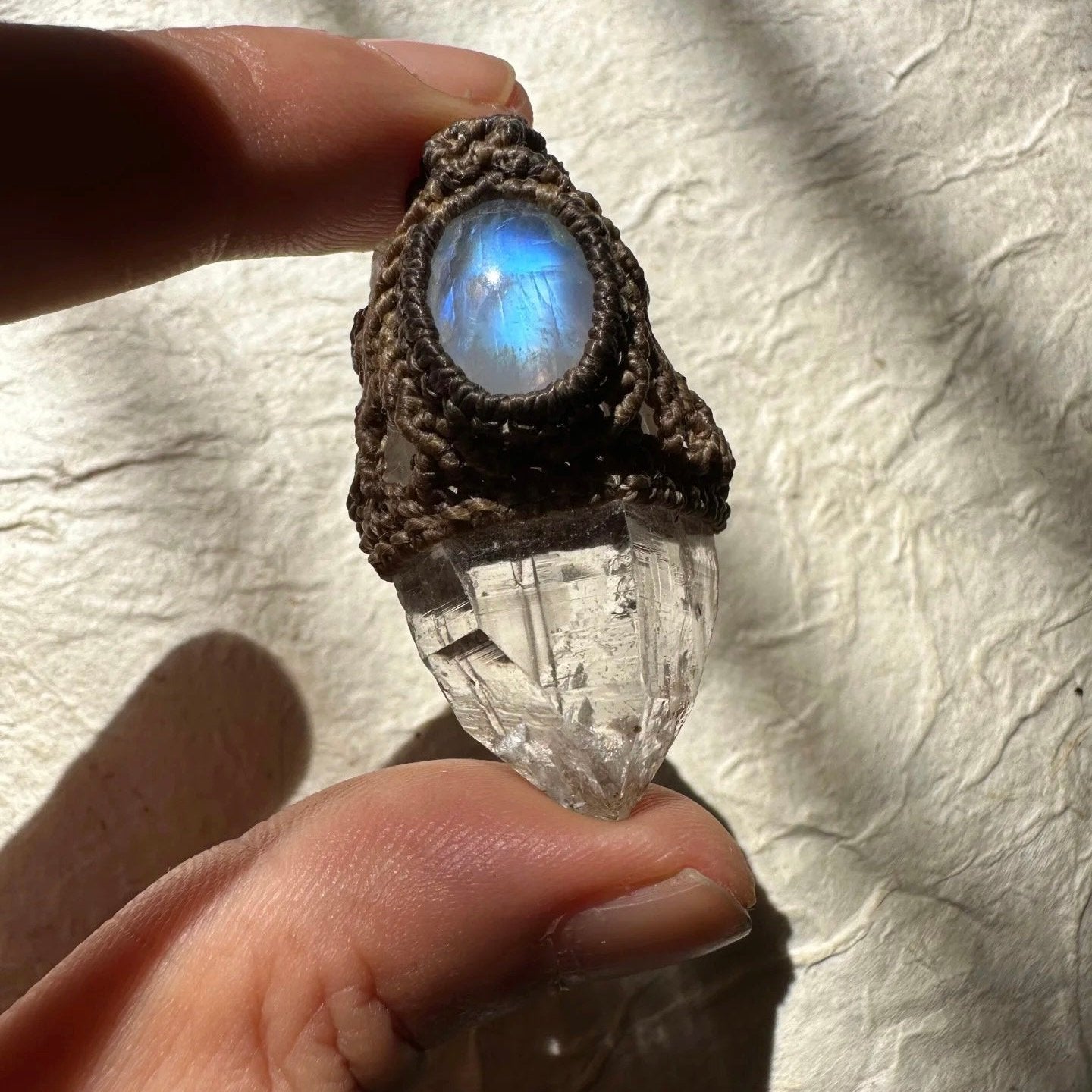Dance of the Stars - White Crystal Paired with Moonstone