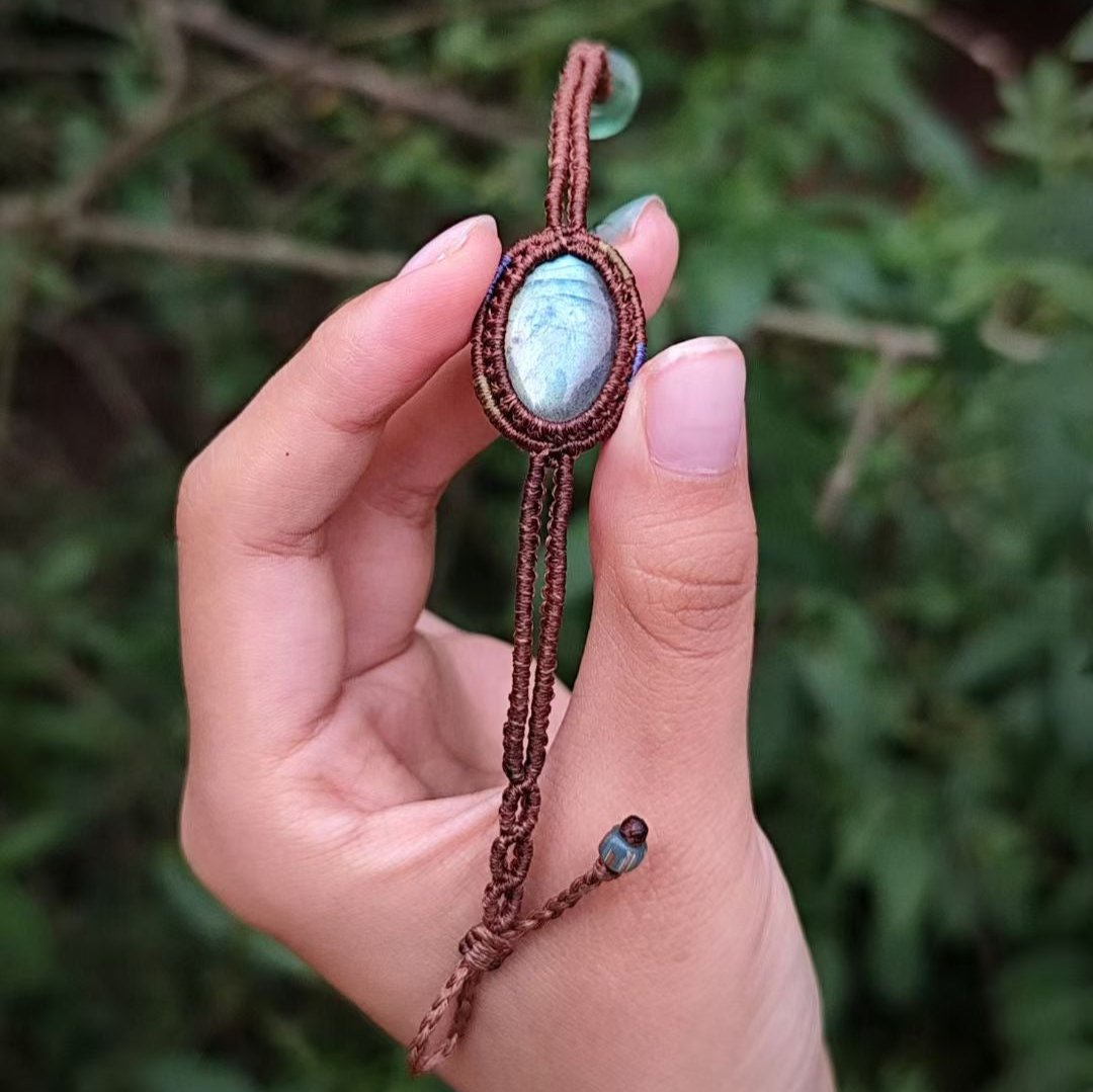 Chain of Radiance - Labradorite woven bracelet
