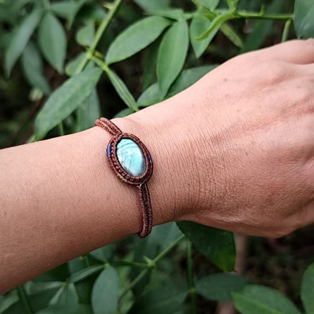 Chain of Radiance - Labradorite woven bracelet