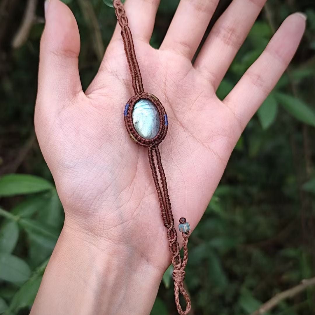 Chain of Radiance - Labradorite woven bracelet