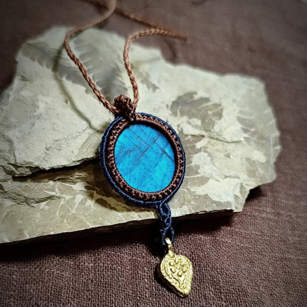 Heart of the Universe - Labradorite Woven Necklace
