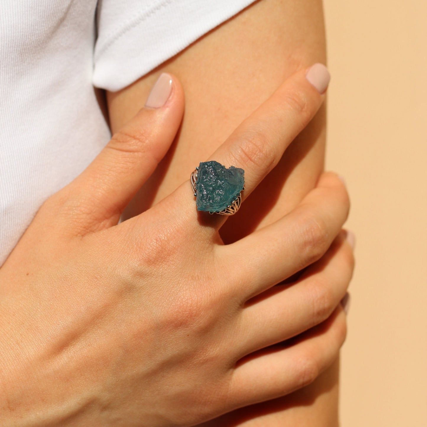 Calmness Protection - Aquamarine Ring