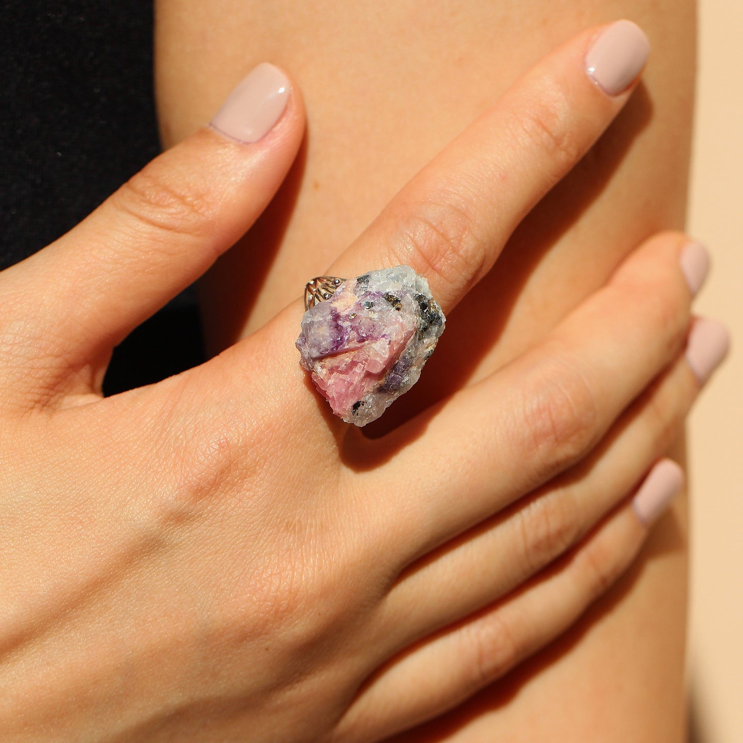 Ring of Serenity - Rhodochrosite Ring