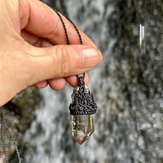 Whispers of Serenity  - Tea Quartz Handcrafted Necklace