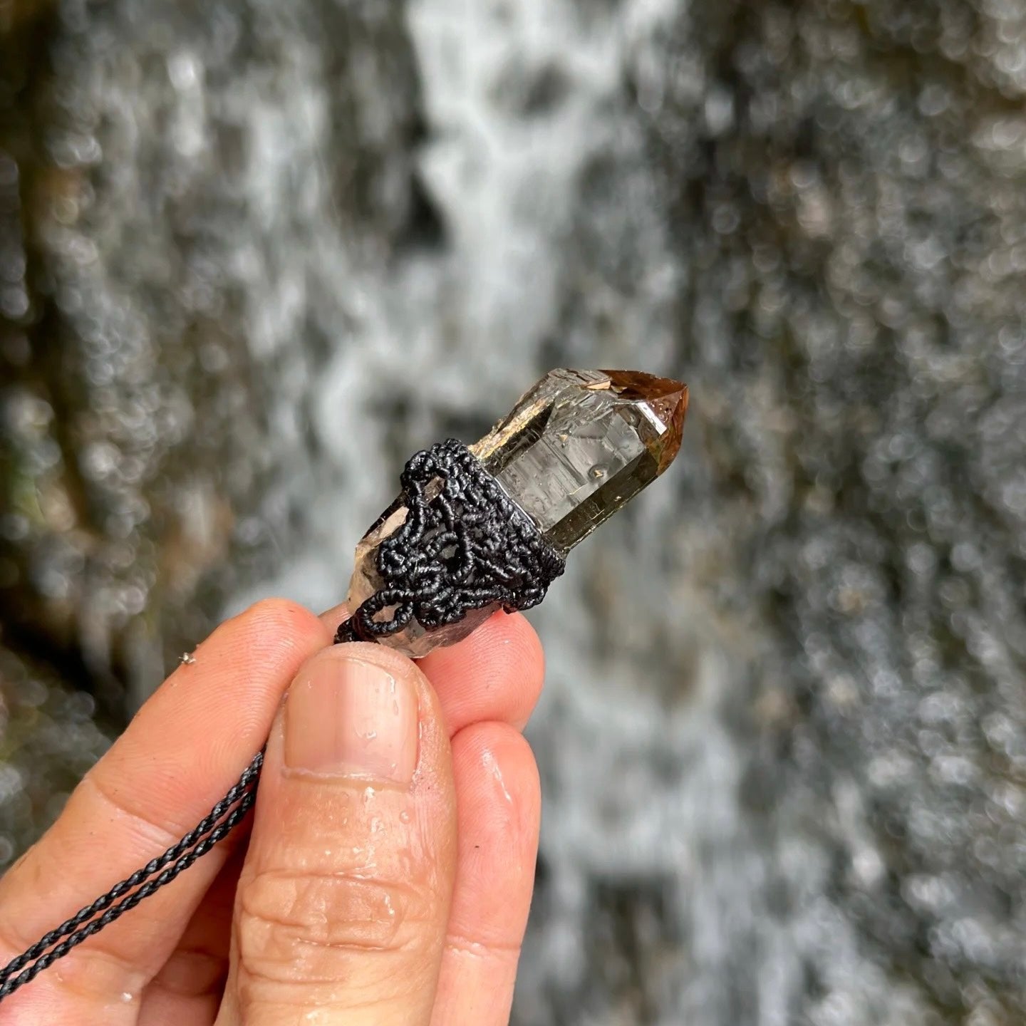 Whispers of Serenity  - Tea Quartz Handcrafted Necklace