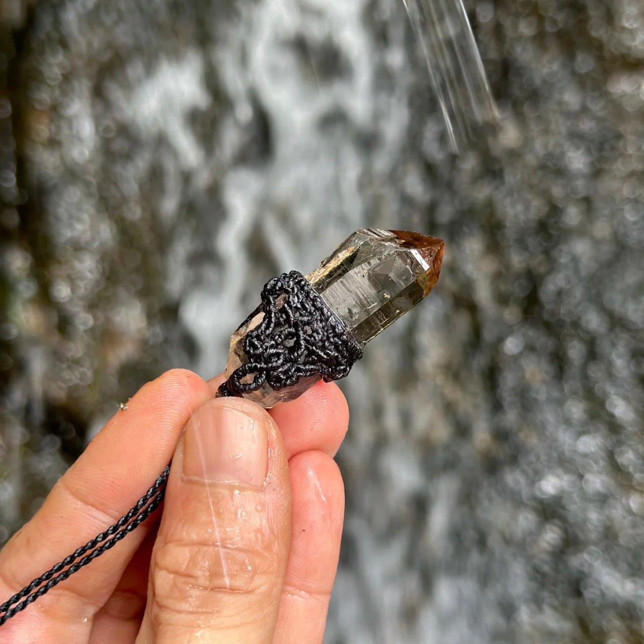 Whispers of Serenity  - Tea Quartz Handcrafted Necklace