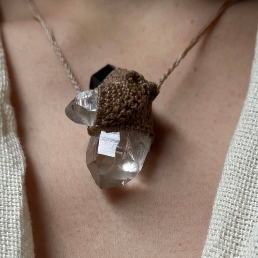 Himalayan Serenity Necklace - Himalayan Clear Quartz and Black Tourmaline