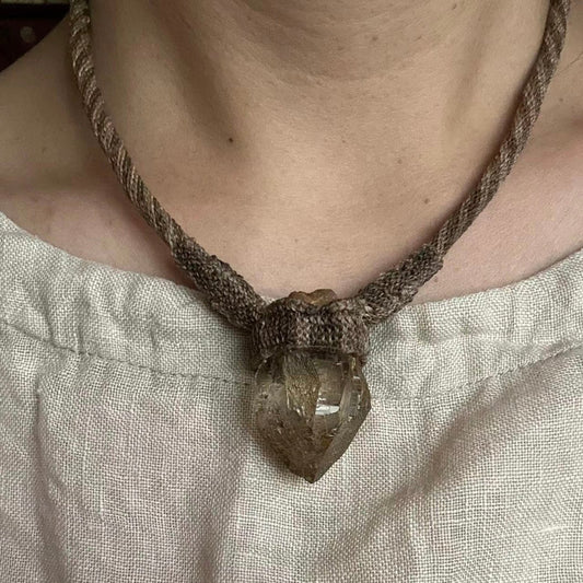 Citrine  Dreams - Citrine Woven Necklace