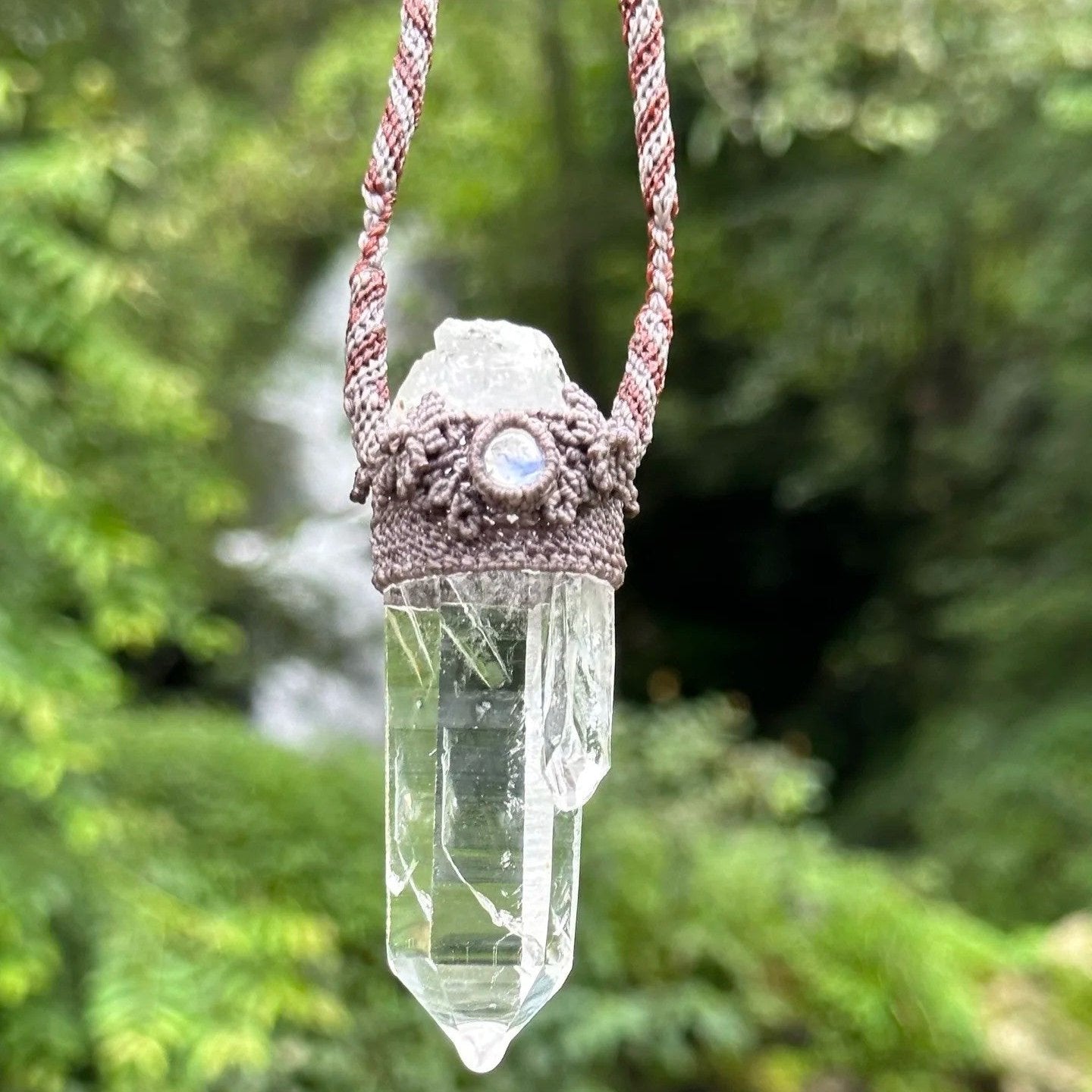 Nature’s Embrace  - Woven Clear Quartz Necklace