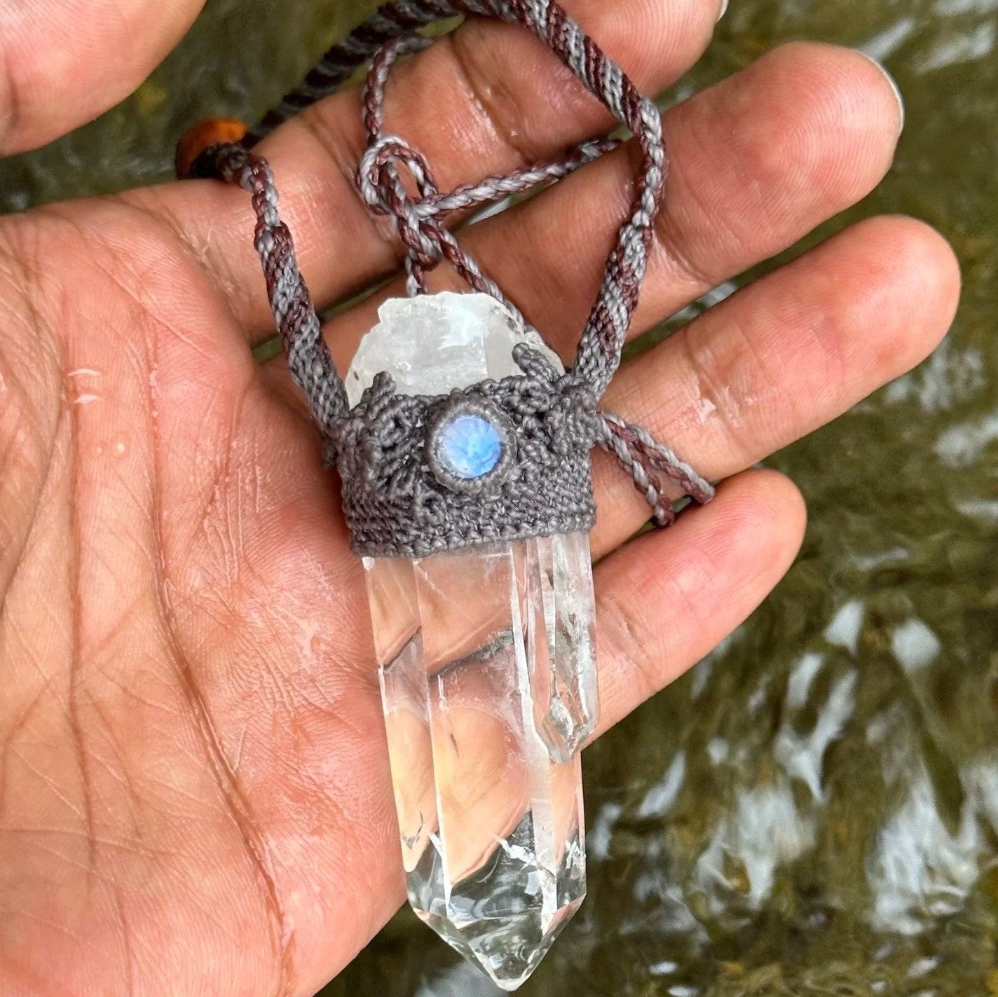 Nature’s Embrace  - Woven Clear Quartz Necklace