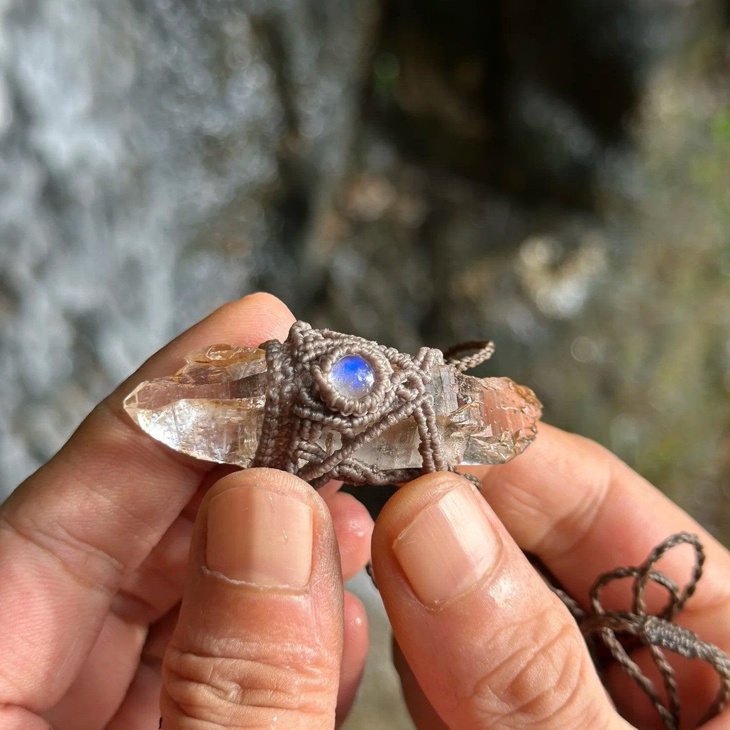 Dual Power - Woven Double-Terminated Clear Quartz Necklace