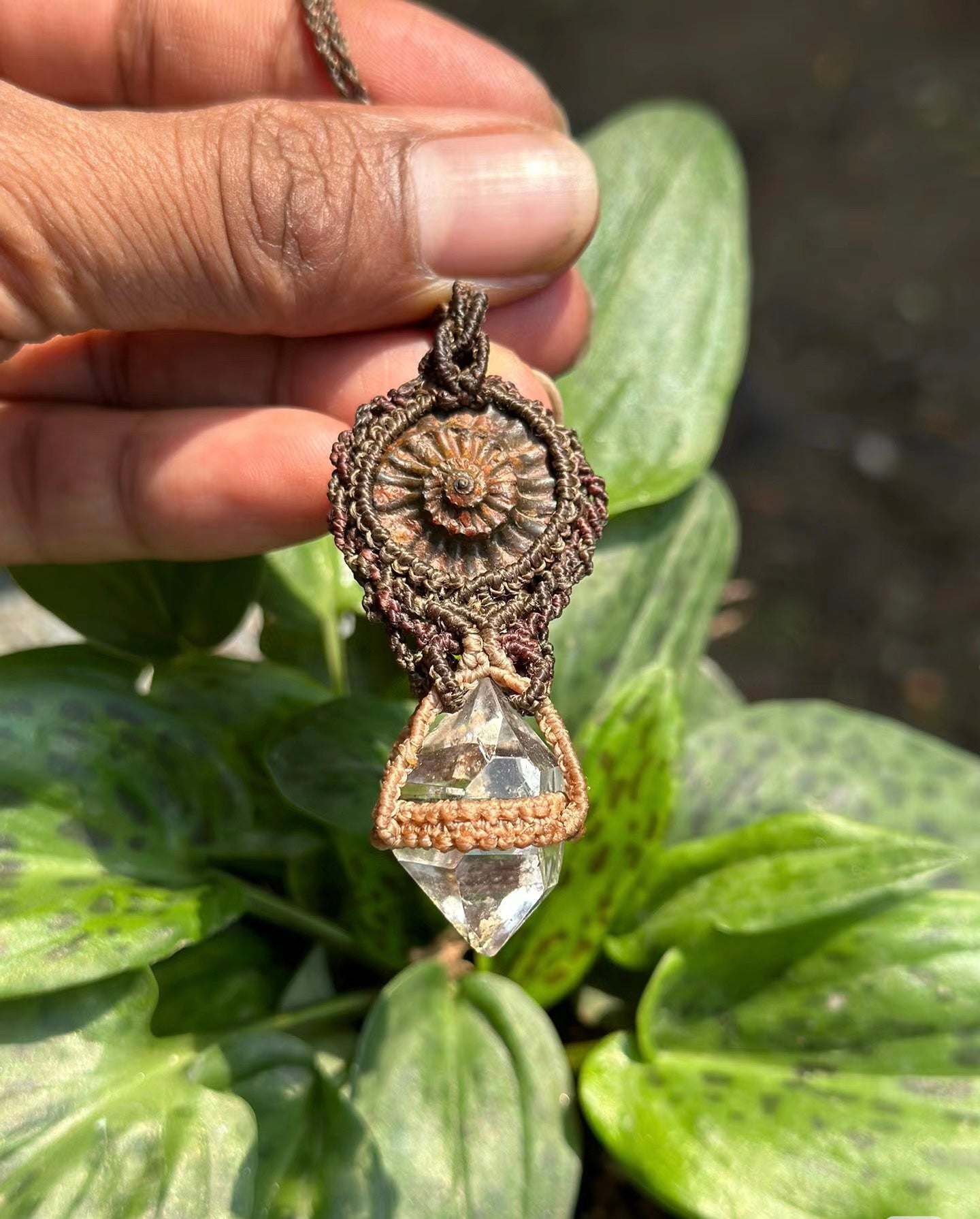 Radiant Dreamcatcher - Handcrafted Spirit Quartz Necklace