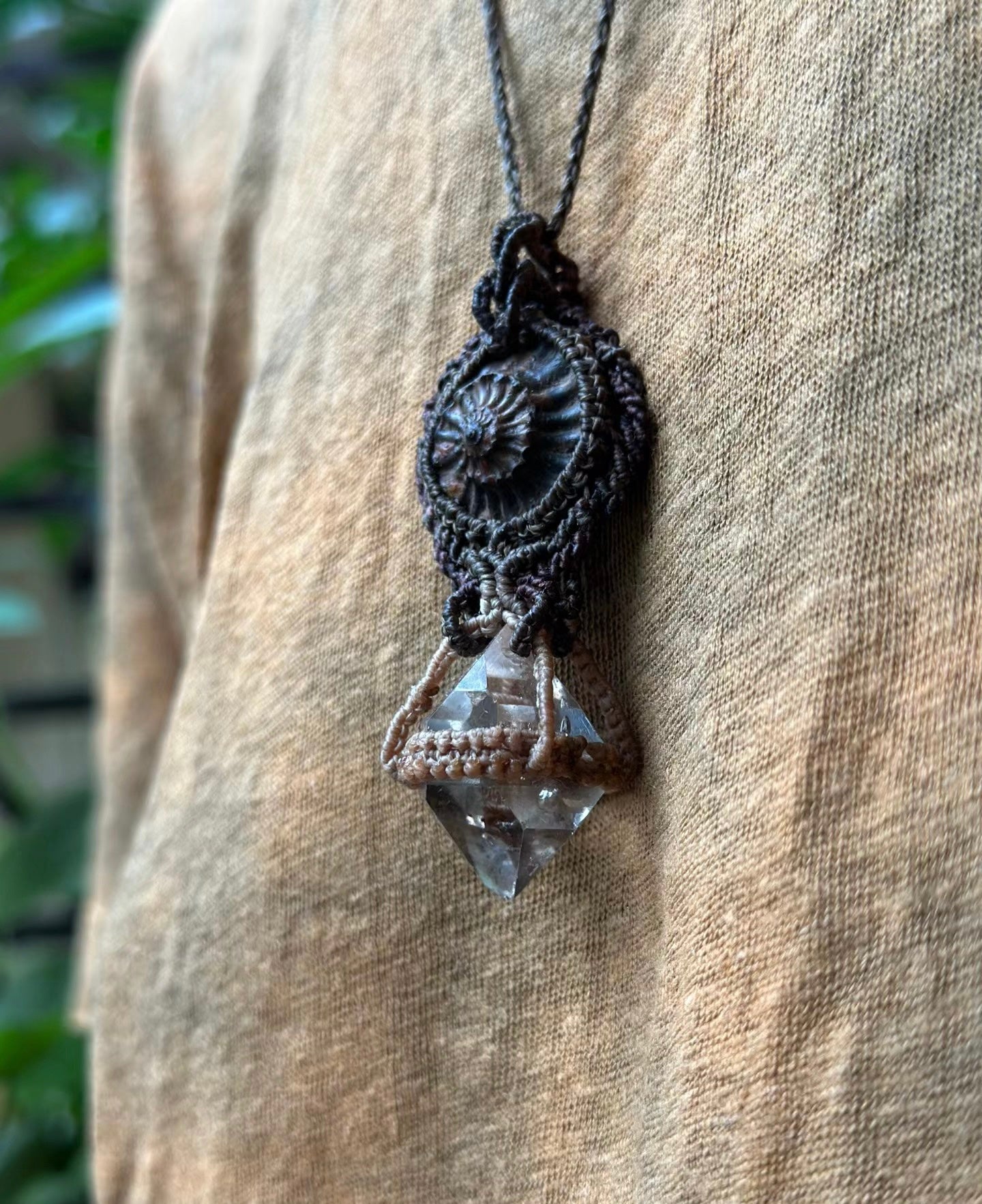 Radiant Dreamcatcher - Handcrafted Spirit Quartz Necklace