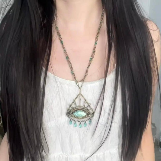 Eye of Labradorite - Evil Eye Woven with Labradorite