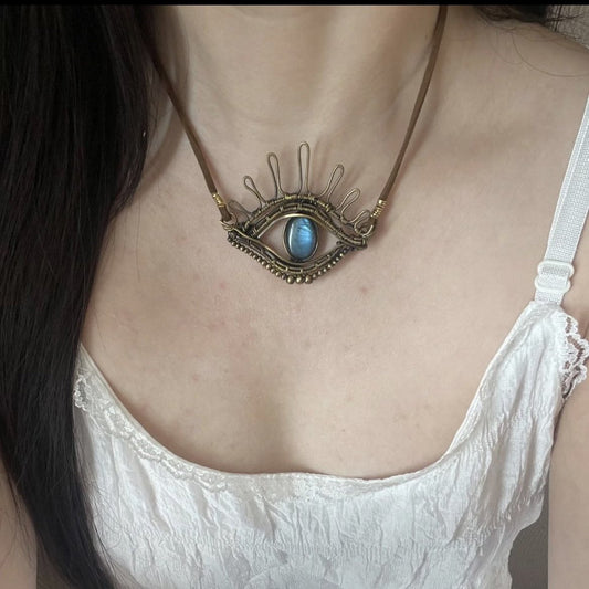 Deep Eye - Evil Eye Labradorite Necklace