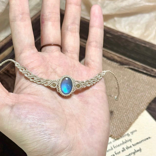 Azure Sea - Labradorite Woven Bracelet