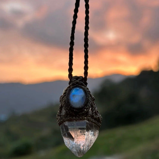 Dance of the Stars - White Crystal Paired with Moonstone