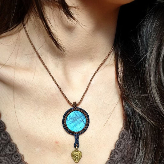 Heart of the Universe - Labradorite Woven Necklace