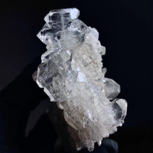 Himalayan White Crystal and Black Phantom Symbiotic Energy Crystal