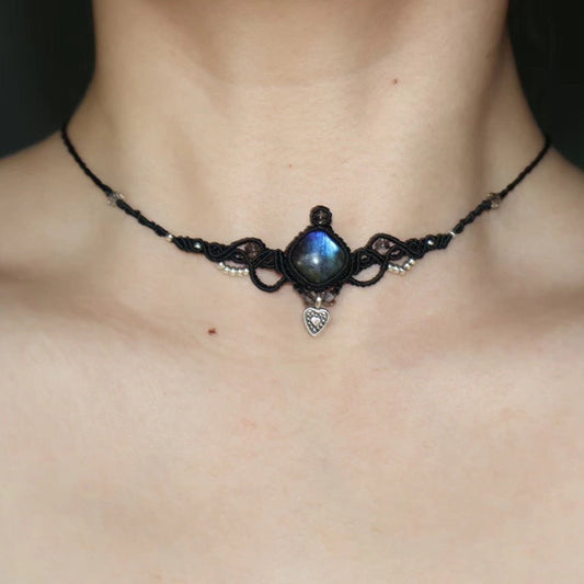 Light of Blue Dreams - Labradorite Woven Necklace"