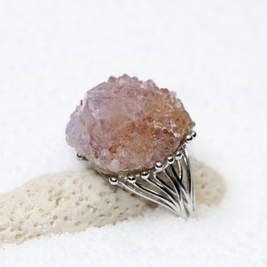 Beauty of Resilience -  Cactus Amethyst Ring