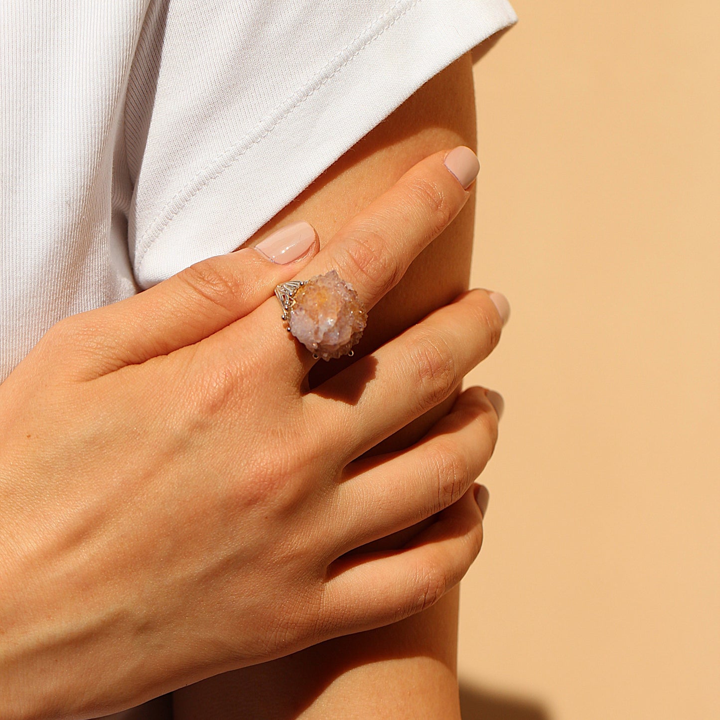 Beauty of Resilience -  Cactus Amethyst Ring